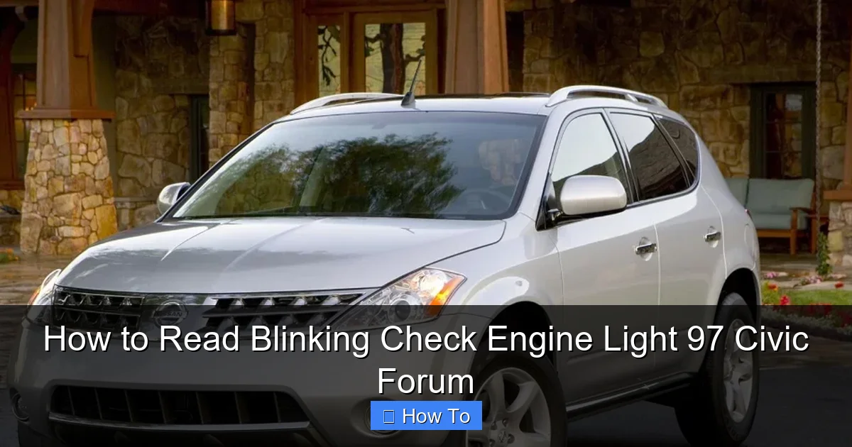 How to Read Blinking Check Engine Light 97 Civic Forum
