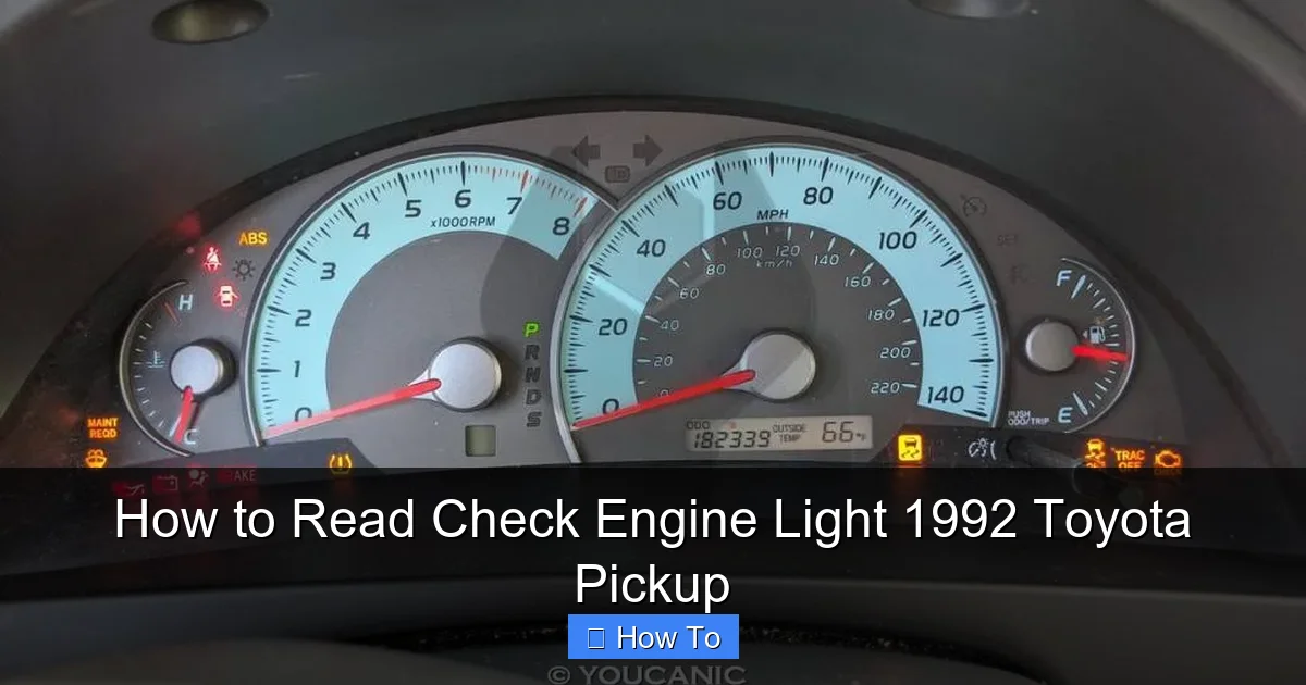 How to Read Check Engine Light 1992 Toyota Pickup