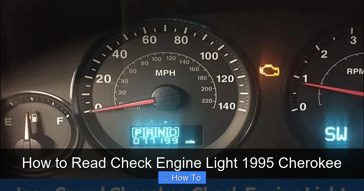 How to Read Check Engine Light 1995 Cherokee