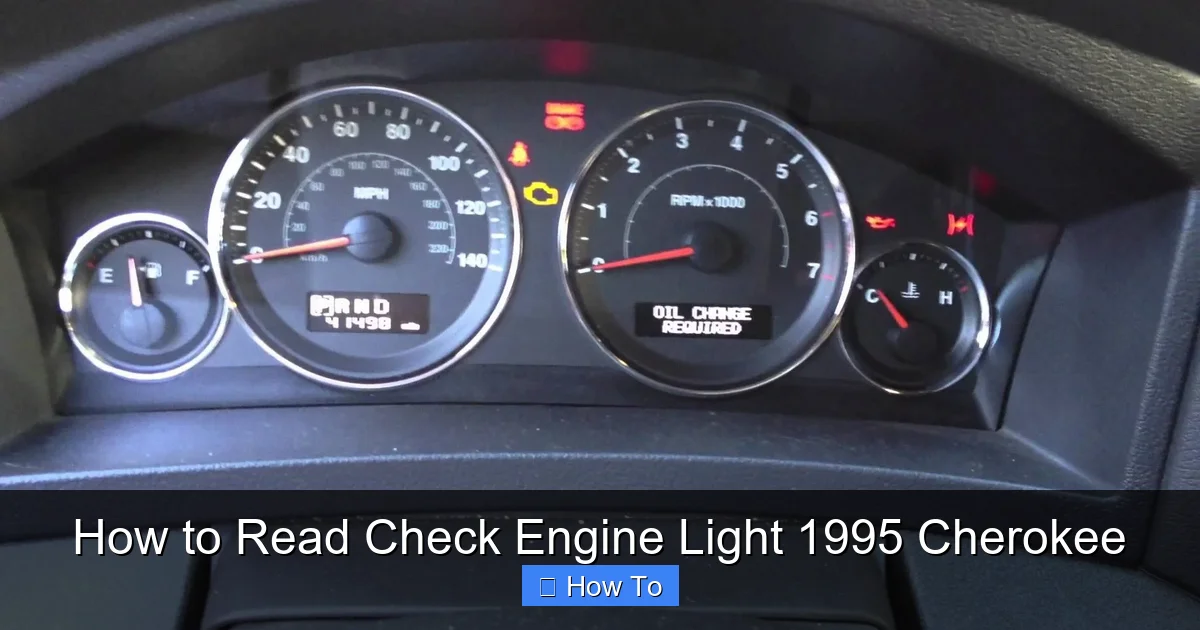 How to Read Check Engine Light 1995 Cherokee
