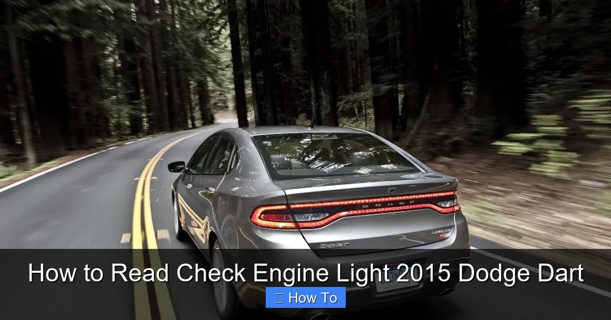How to Read Check Engine Light 2015 Dodge Dart