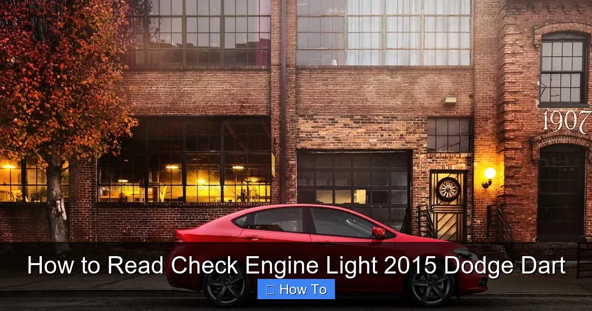 How to Read Check Engine Light 2015 Dodge Dart