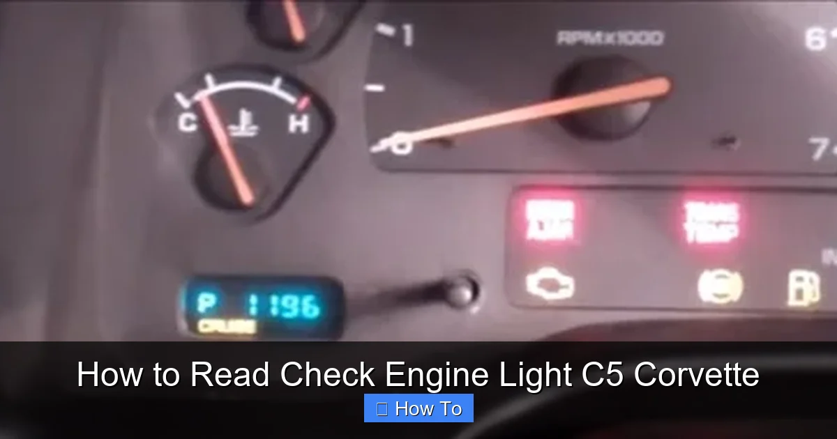 How to Read Check Engine Light C5 Corvette