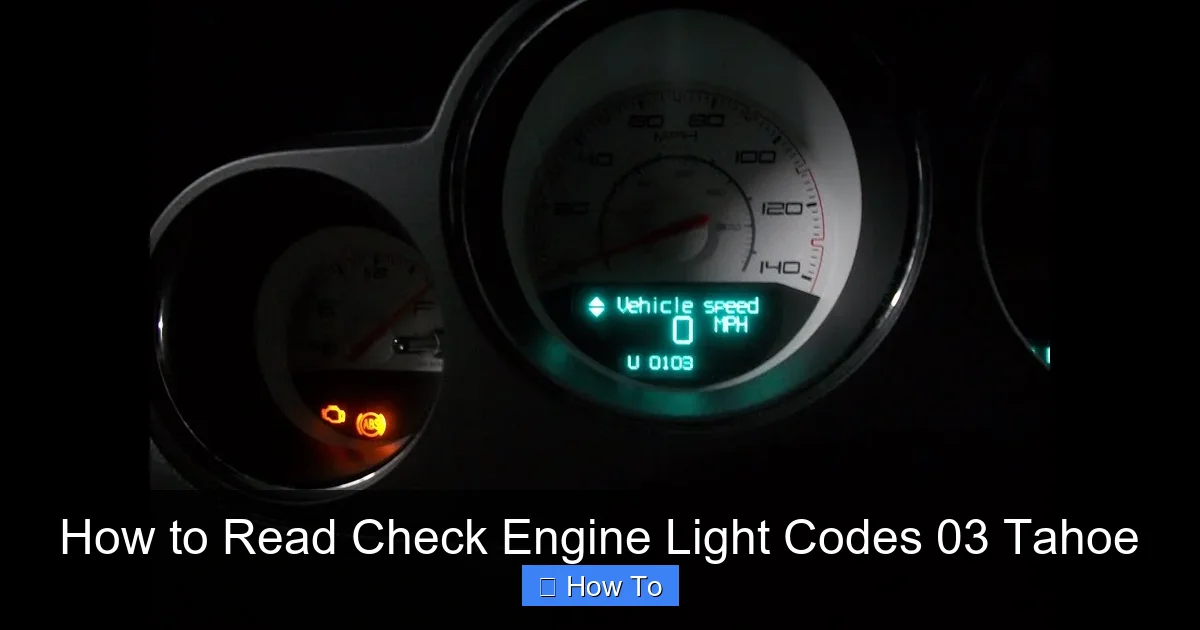 How to Read Check Engine Light Codes 03 Tahoe