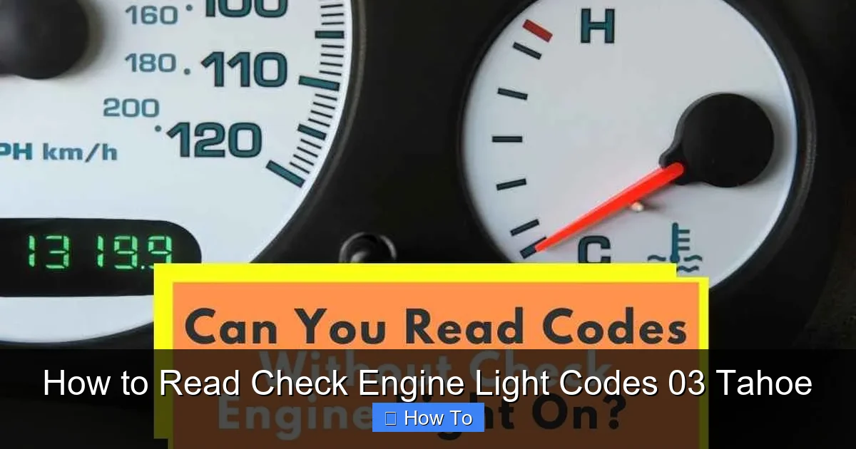 How to Read Check Engine Light Codes 03 Tahoe