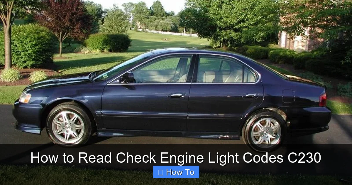 How to Read Check Engine Light Codes C230