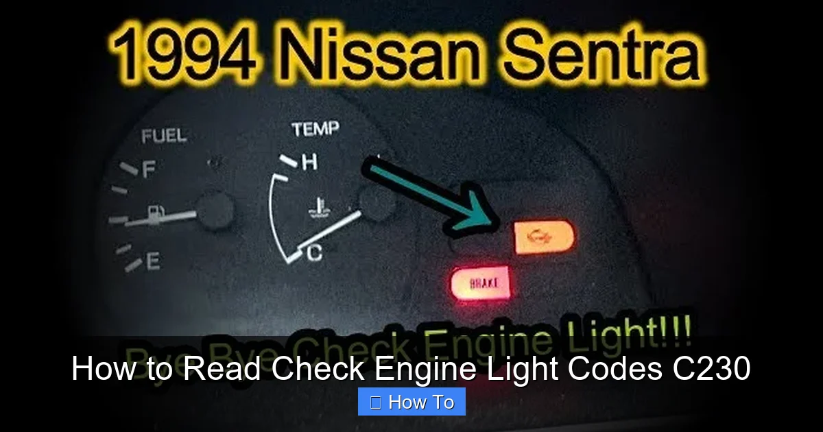 How to Read Check Engine Light Codes C230
