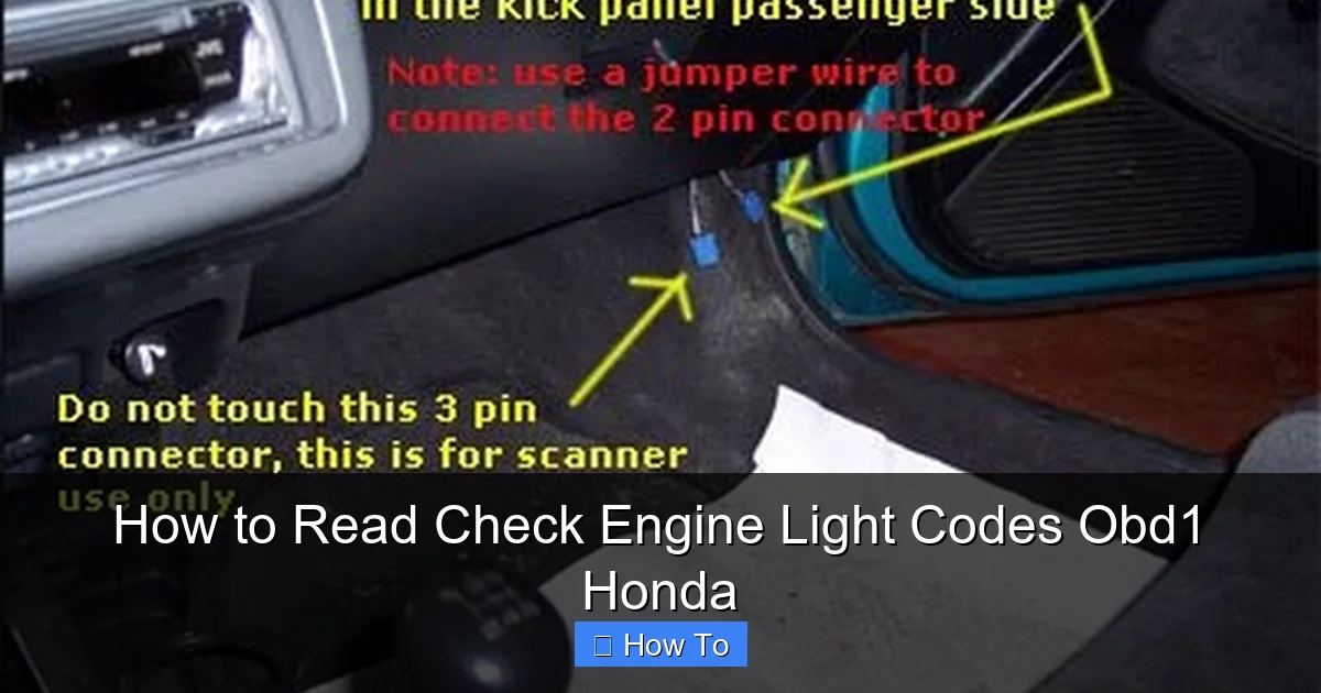 How to Read Check Engine Light Codes Obd1 Honda