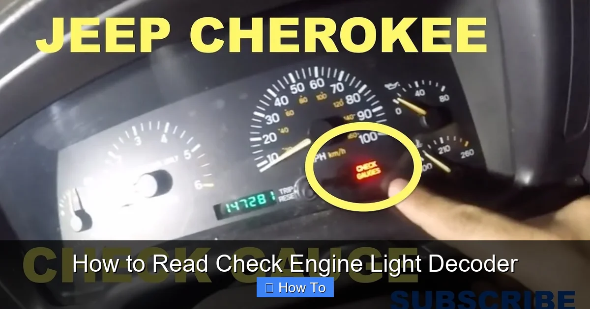 How to Read Check Engine Light Decoder
