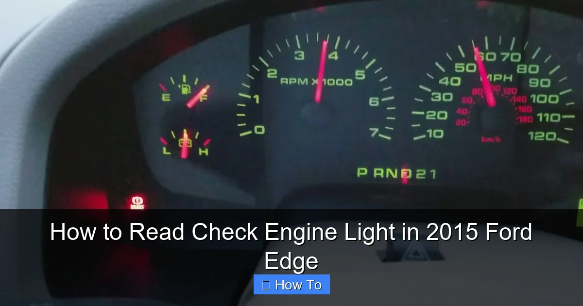 How to Read Check Engine Light in 2015 Ford Edge