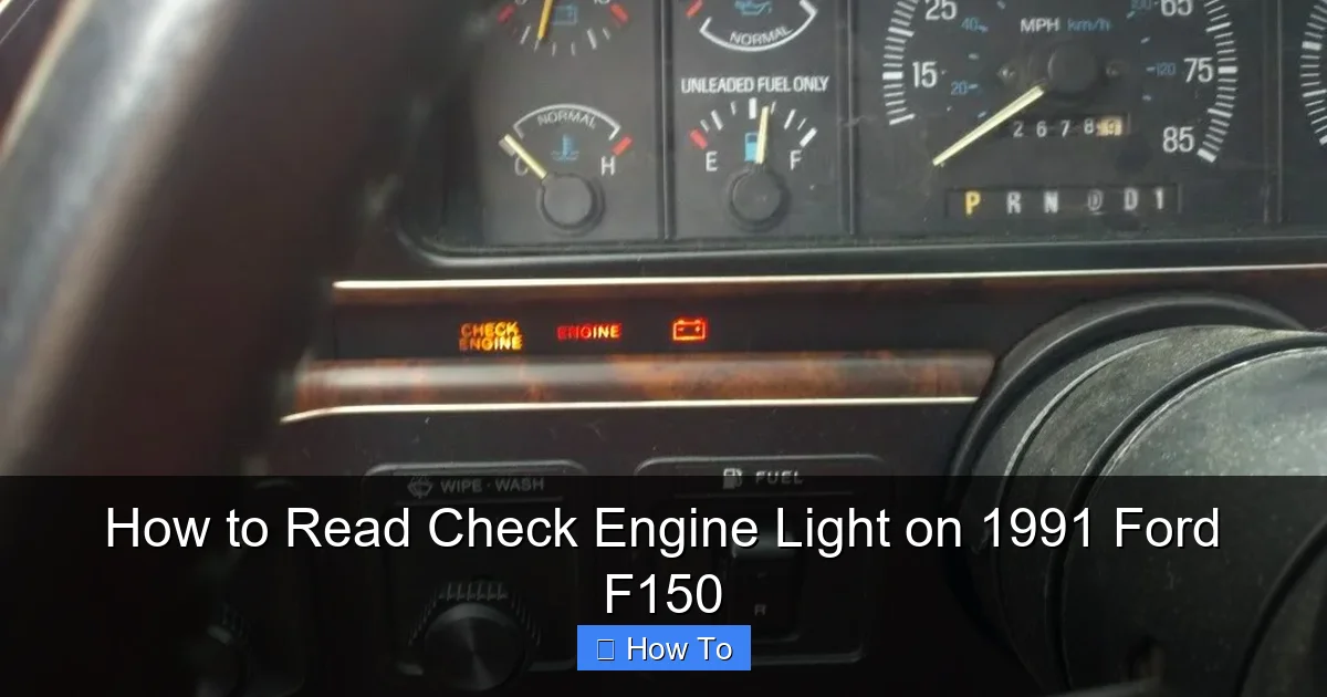 How to Read Check Engine Light on 1991 Ford F150