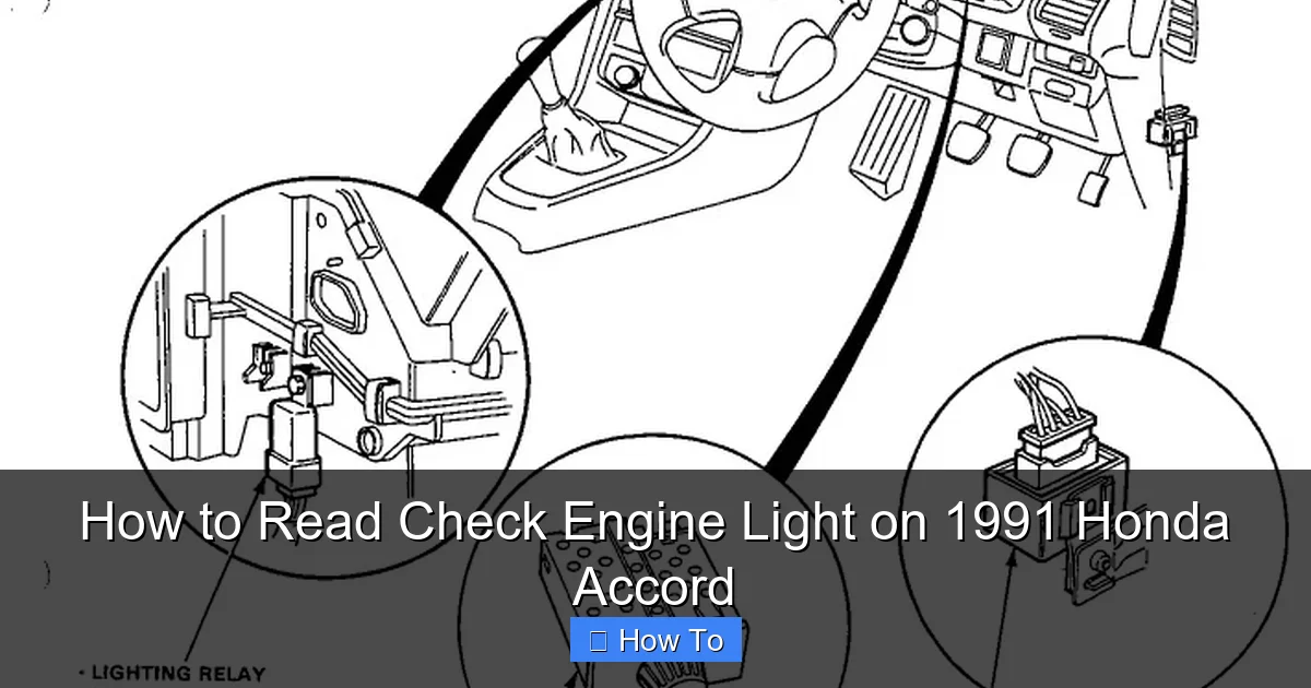 How to Read Check Engine Light on 1991 Honda Accord