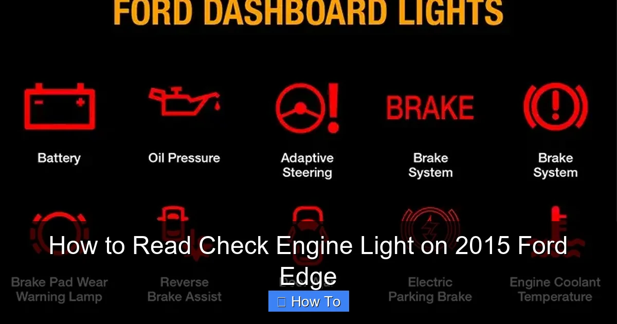 How to Read Check Engine Light on 2015 Ford Edge