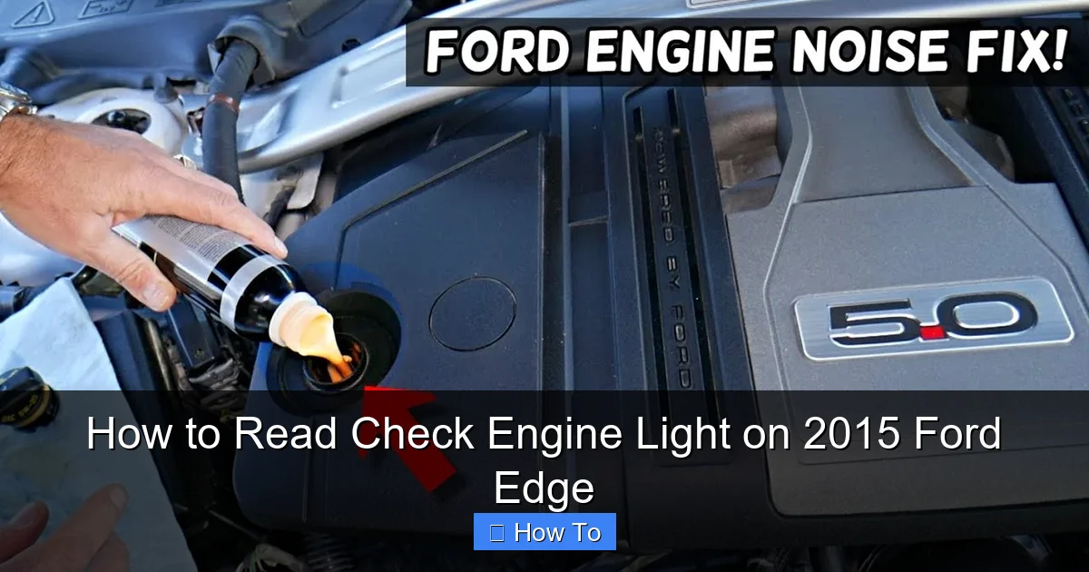 How to Read Check Engine Light on 2015 Ford Edge