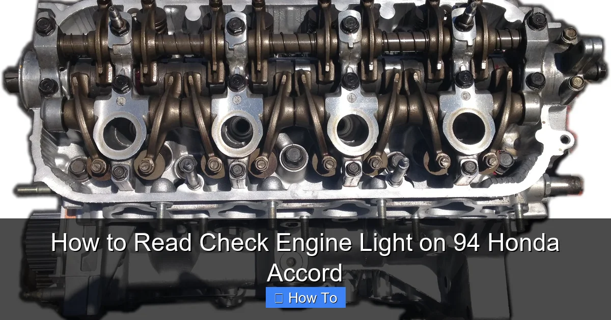 How to Read Check Engine Light on 94 Honda Accord