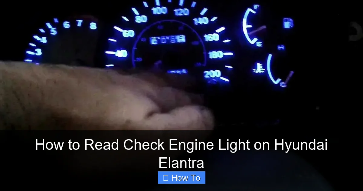 How to Read Check Engine Light on Hyundai Elantra
