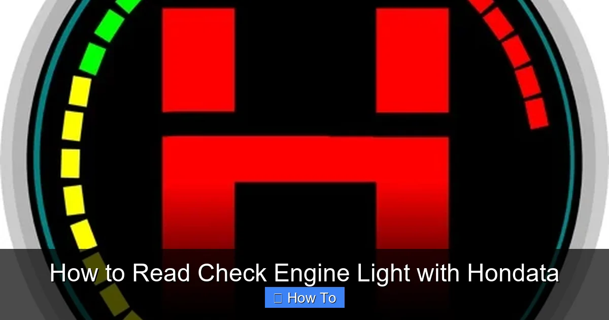 How to Read Check Engine Light with Hondata