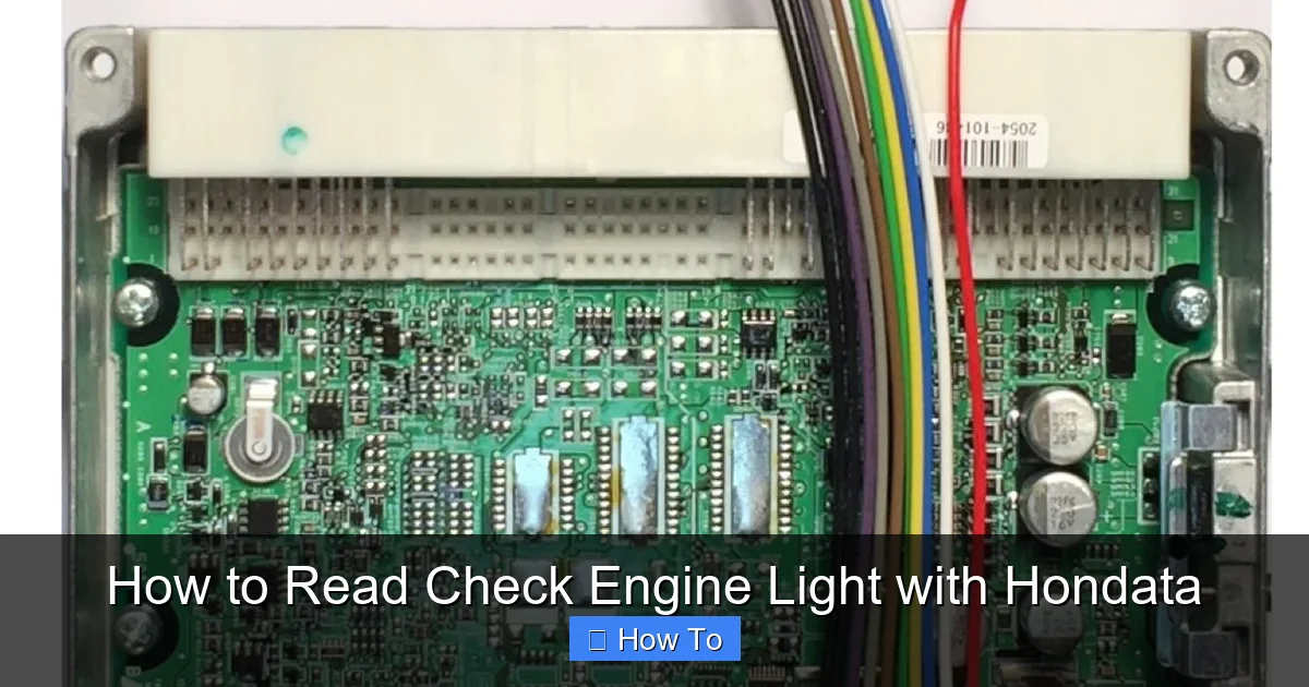 How to Read Check Engine Light with Hondata