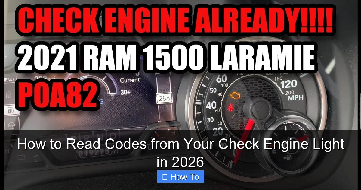 How to Read Codes from Your Check Engine Light in 2026