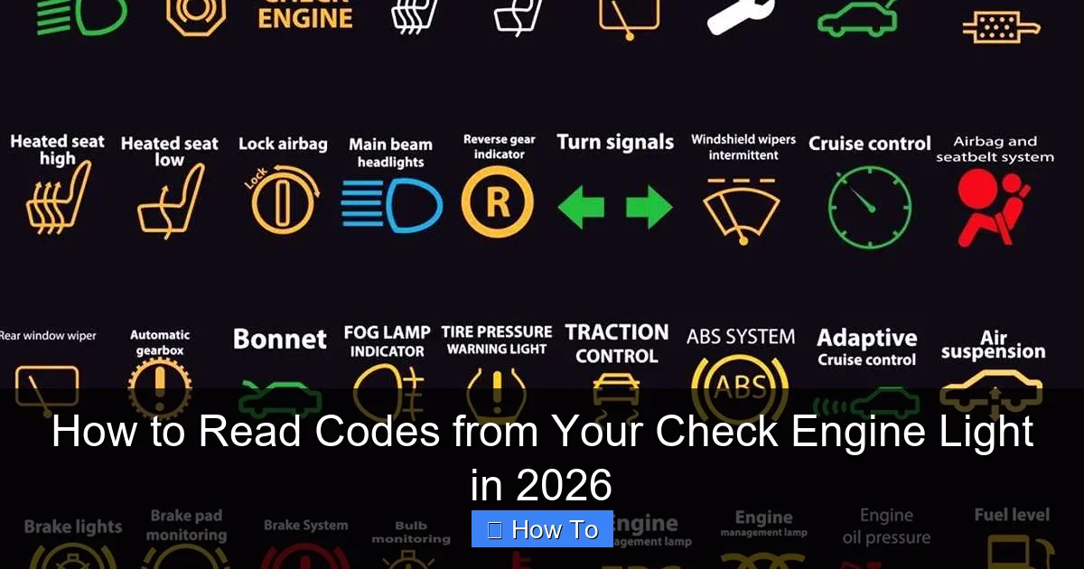 How to Read Codes from Your Check Engine Light in 2026