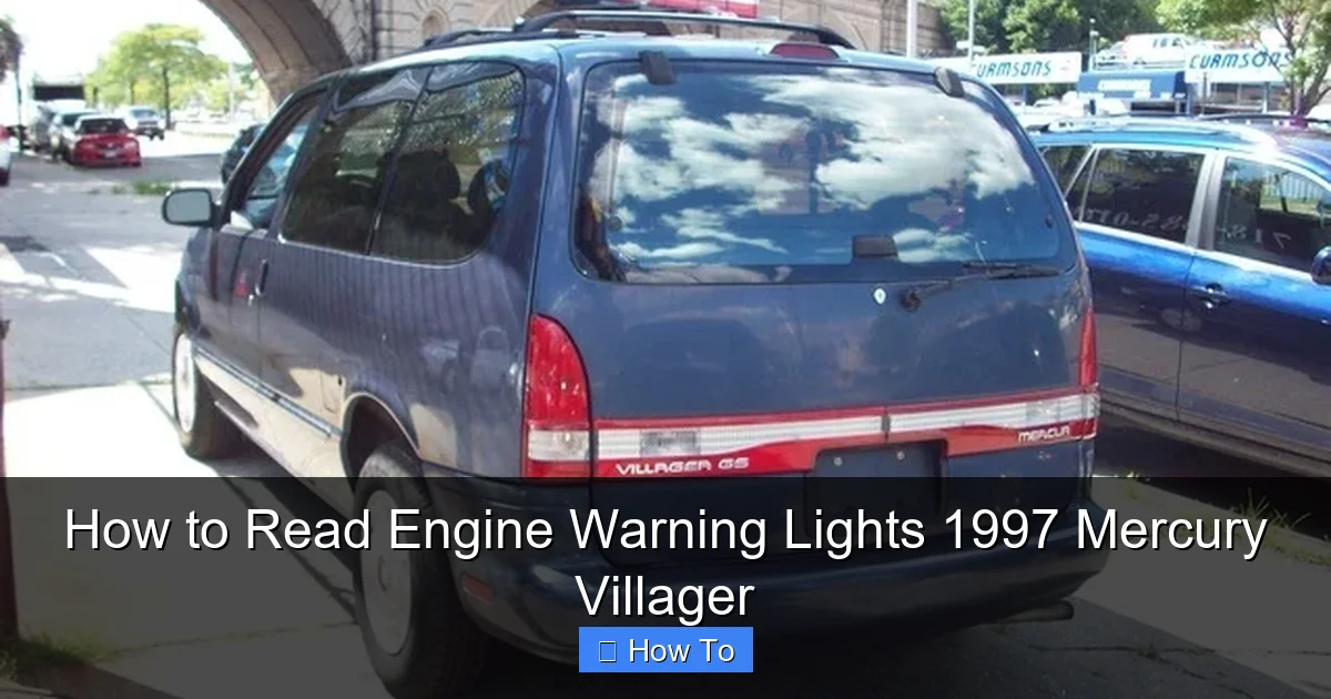 How to Read Engine Warning Lights 1997 Mercury Villager