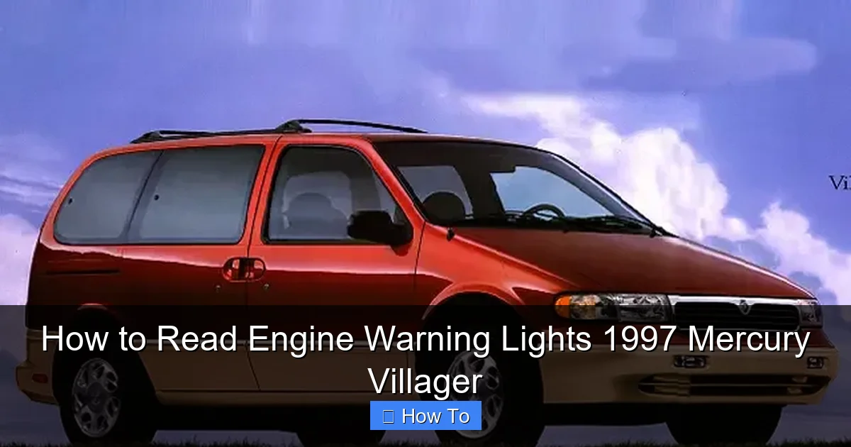 How to Read Engine Warning Lights 1997 Mercury Villager