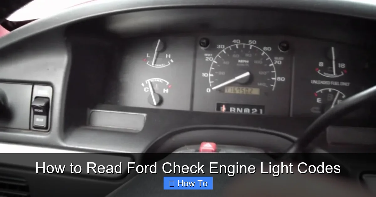 How to Read Ford Check Engine Light Codes