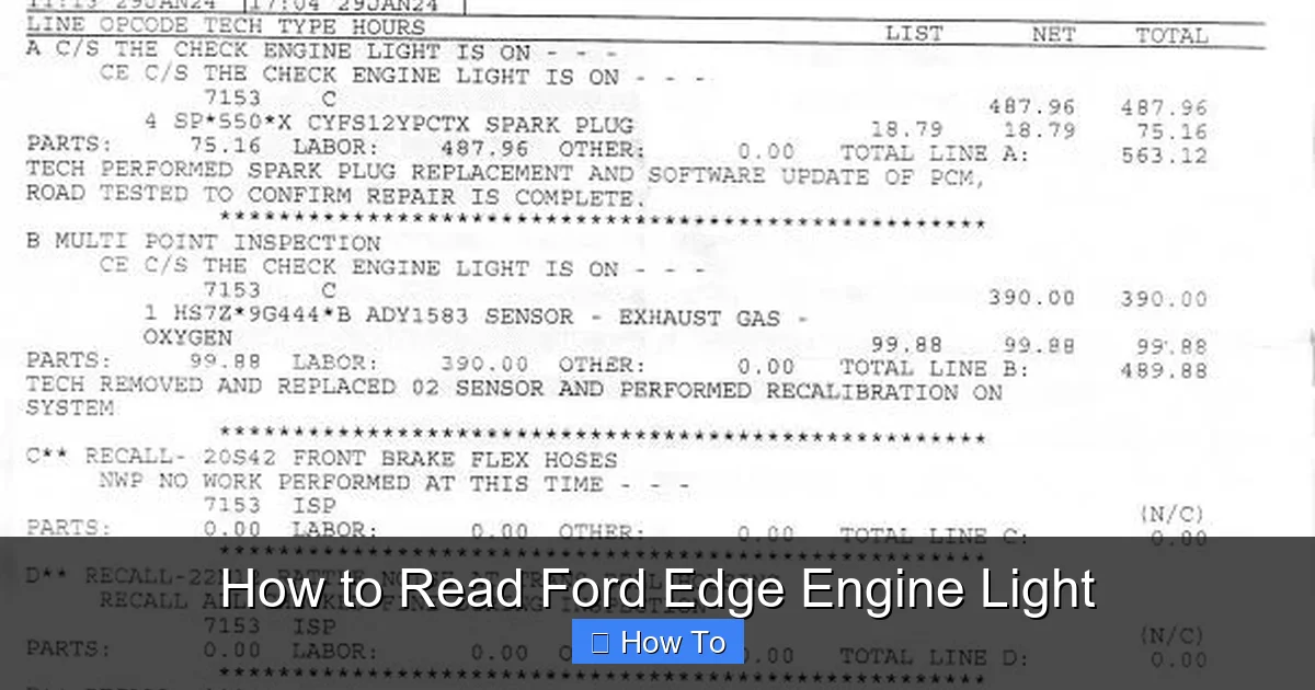 How to Read Ford Edge Engine Light
