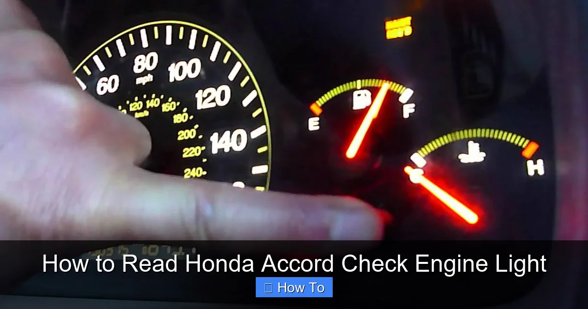 How to Read Honda Accord Check Engine Light
