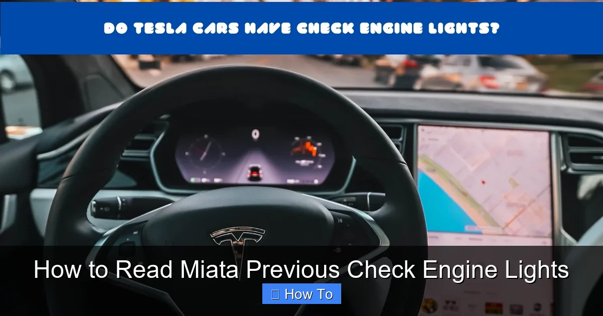 How to Read Miata Previous Check Engine Lights