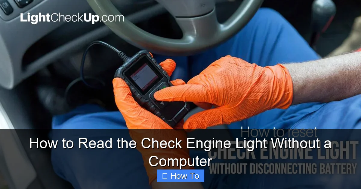 How to Read the Check Engine Light Without a Computer