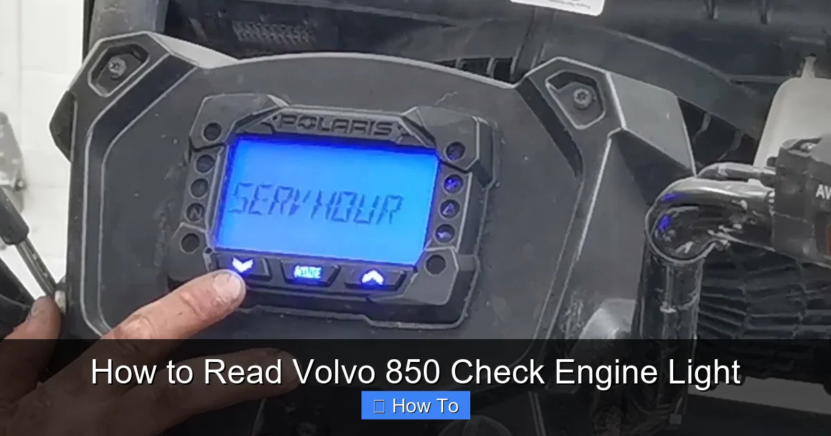 How to Read Volvo 850 Check Engine Light