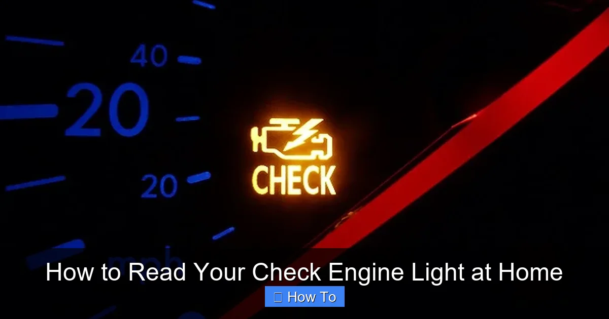 How to Read Your Check Engine Light at Home