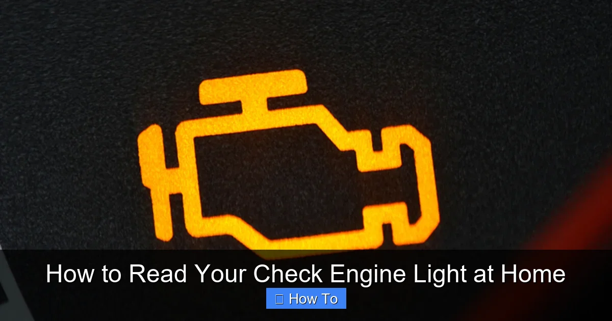 How to Read Your Check Engine Light at Home