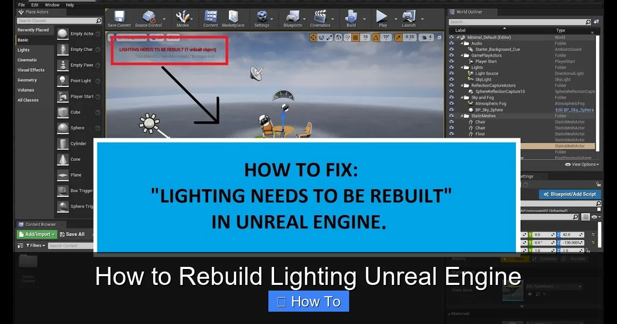 How to Rebuild Lighting Unreal Engine