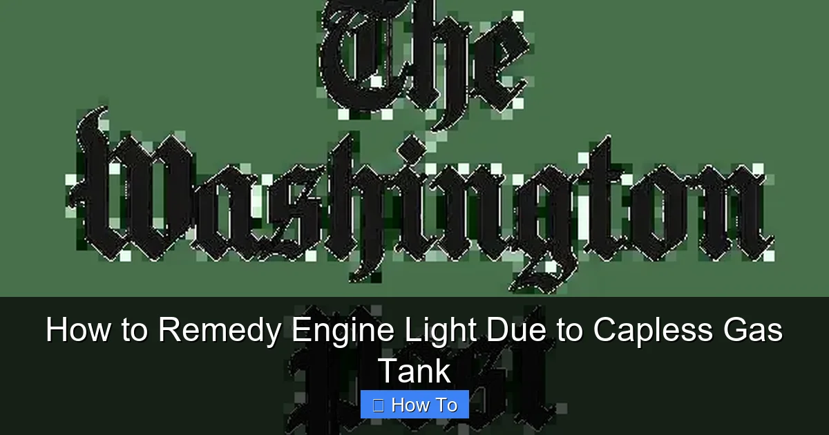 How to Remedy Engine Light Due to Capless Gas Tank