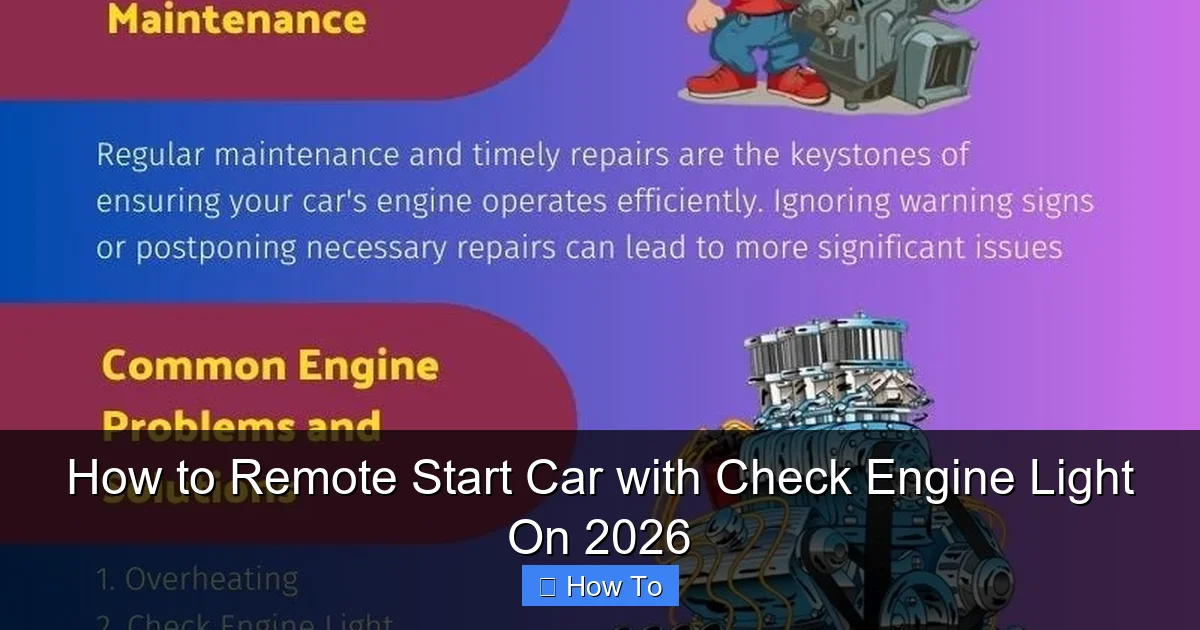 How to Remote Start Car with Check Engine Light On 2026