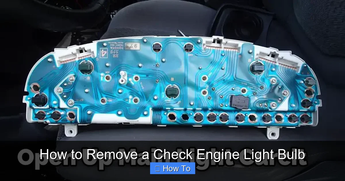 How to Remove a Check Engine Light Bulb