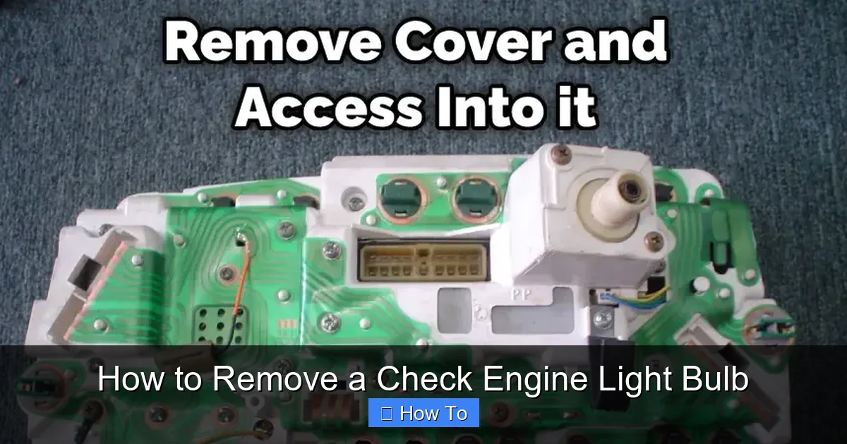 How to Remove a Check Engine Light Bulb