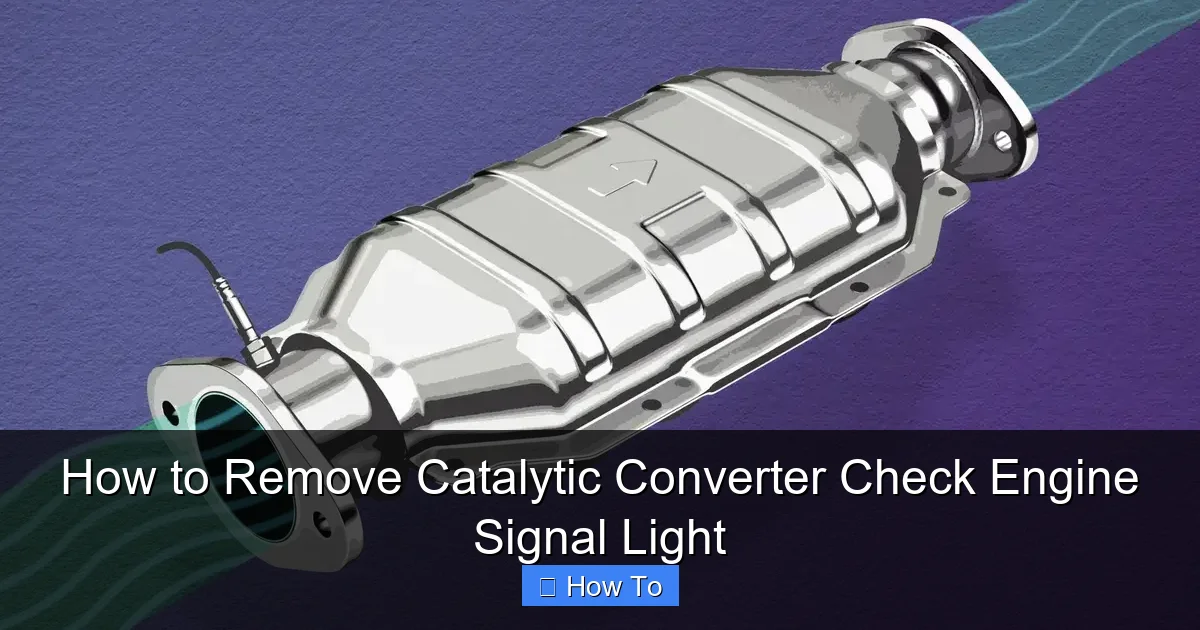 How to Remove Catalytic Converter Check Engine Signal Light