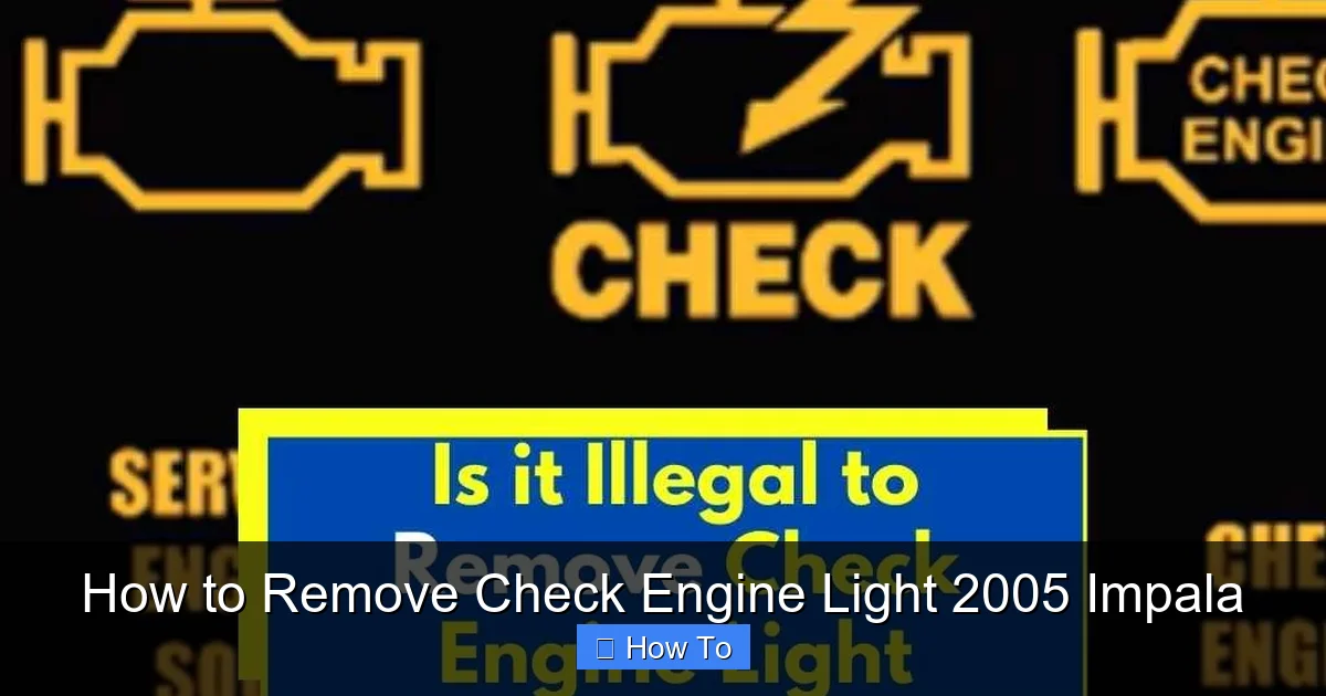 How to Remove Check Engine Light 2005 Impala