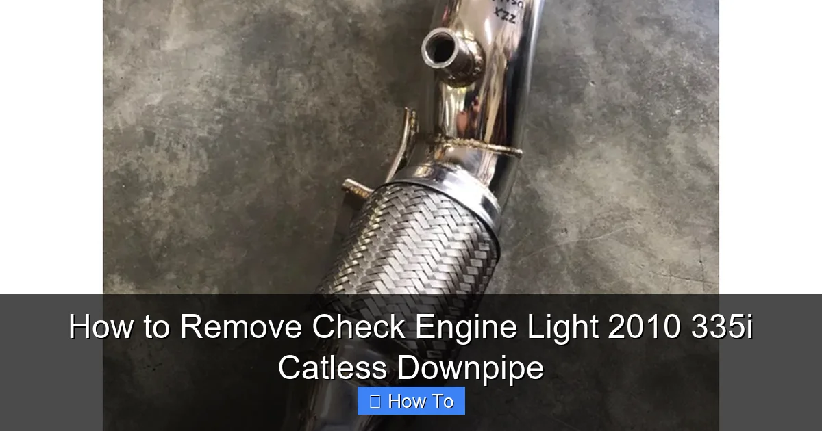 How to Remove Check Engine Light 2010 335i Catless Downpipe