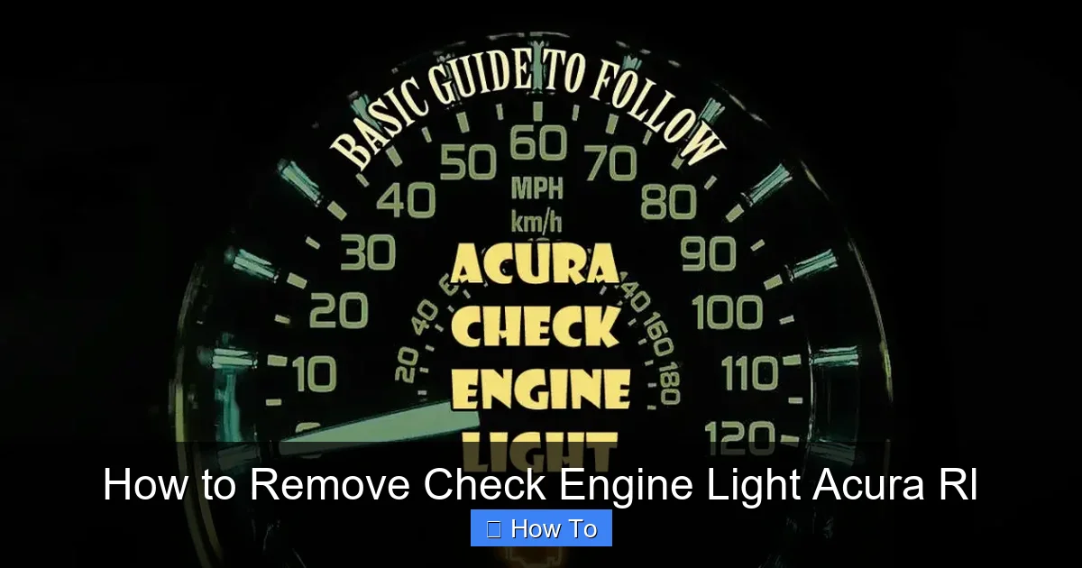 How to Remove Check Engine Light Acura Rl