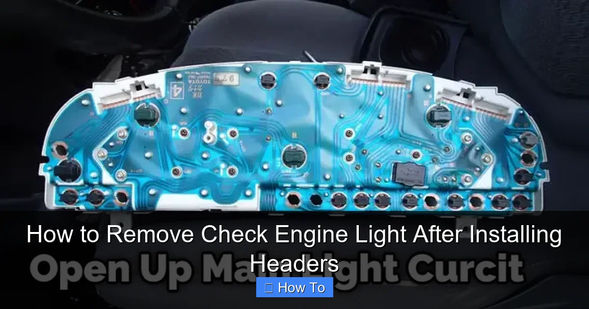 How to Remove Check Engine Light After Installing Headers