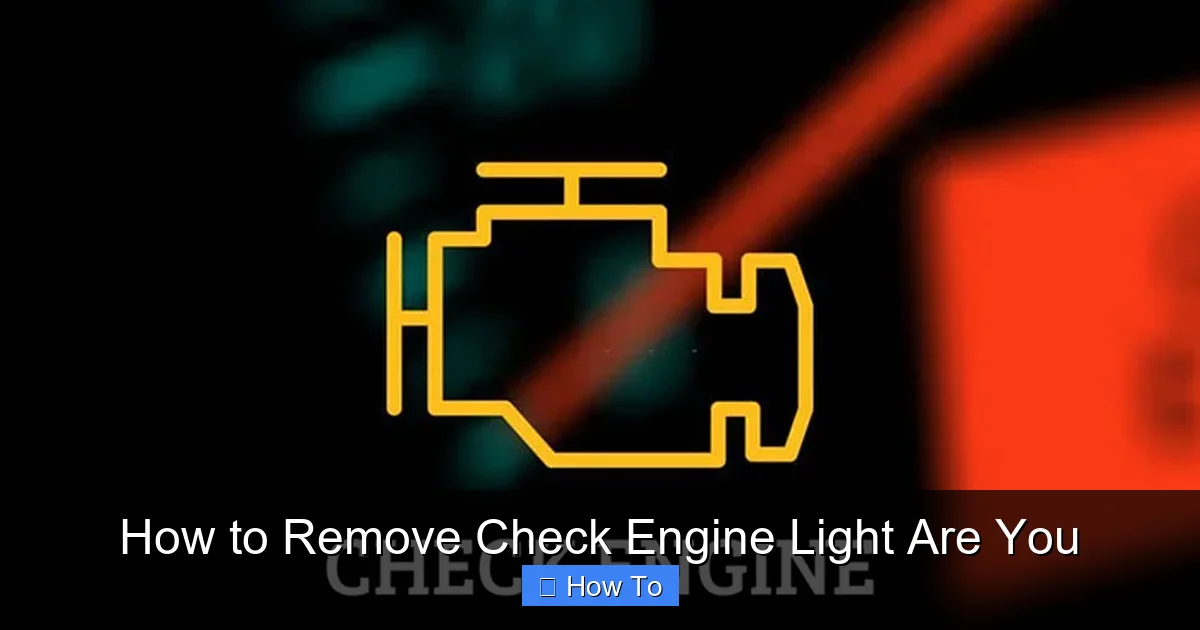 How to Remove Check Engine Light Are You