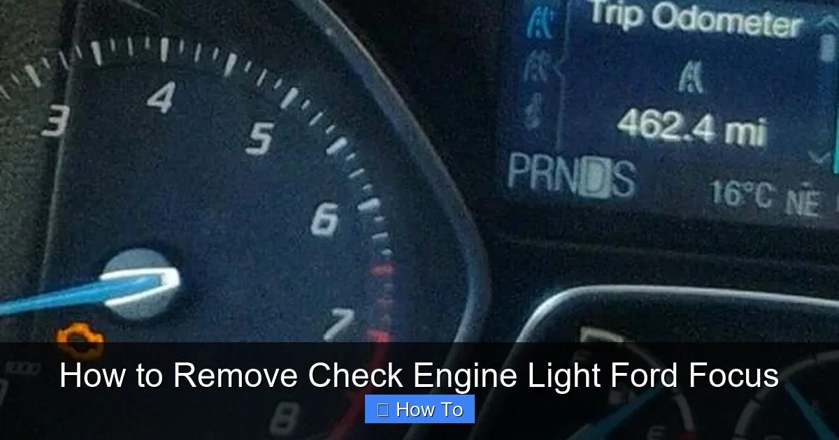 How to Remove Check Engine Light Ford Focus