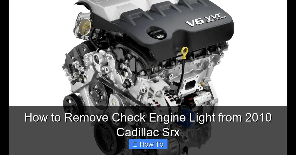 How to Remove Check Engine Light from 2010 Cadillac Srx