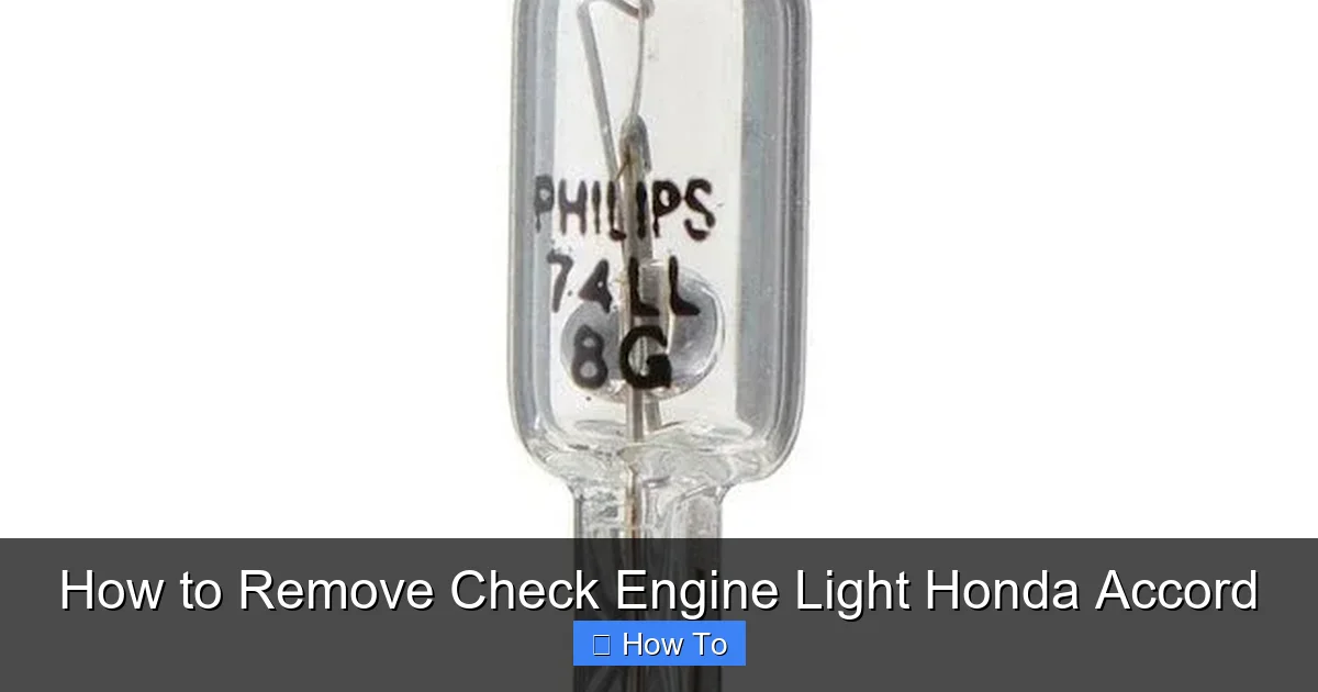 How to Remove Check Engine Light Honda Accord