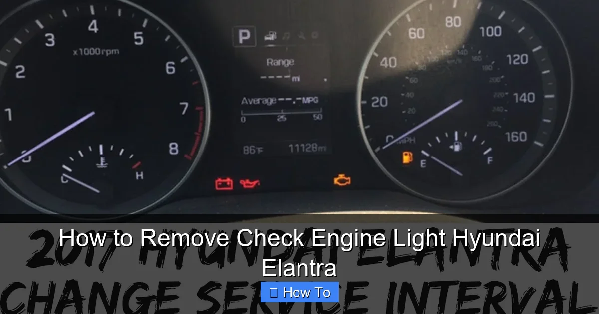 How to Remove Check Engine Light Hyundai Elantra