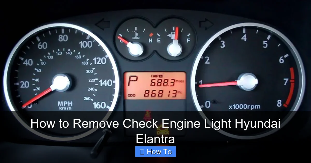 How to Remove Check Engine Light Hyundai Elantra